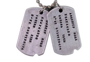 Rustic Double Army Tags Light Weight Aluminium 2mm Regular size Dog Tags Stamped